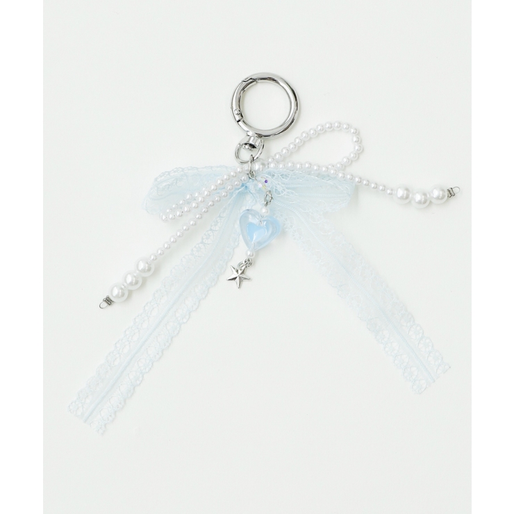 サックス | レースダブルリボンキーホルダー | WEGO【WOMEN】