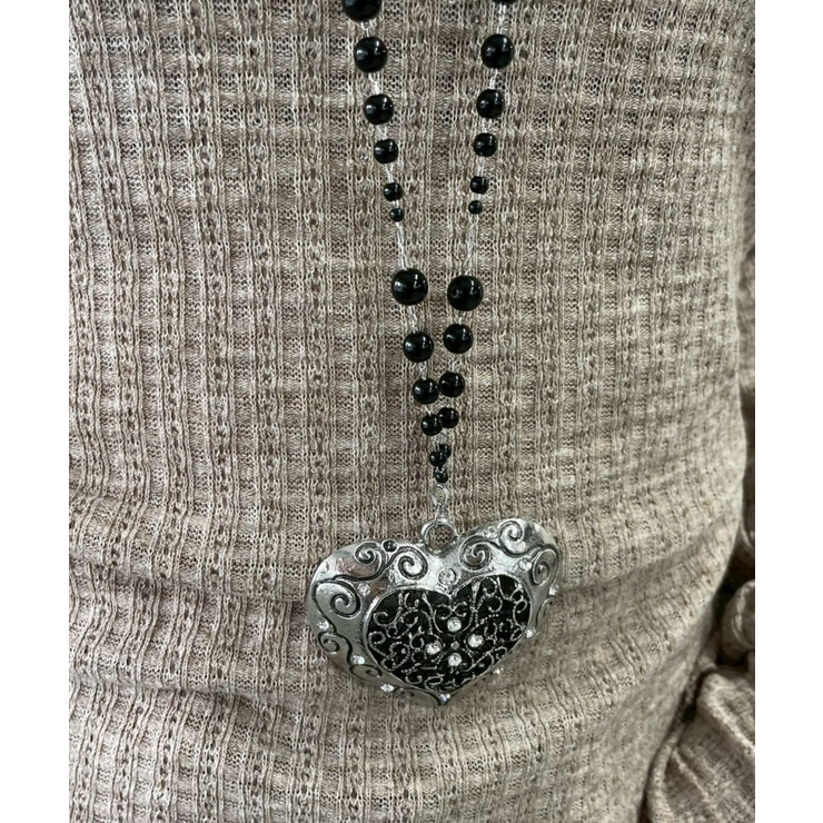 LアンティークBIGハートモチーフネックレス | WEGO【WOMEN】 | 詳細画像2 