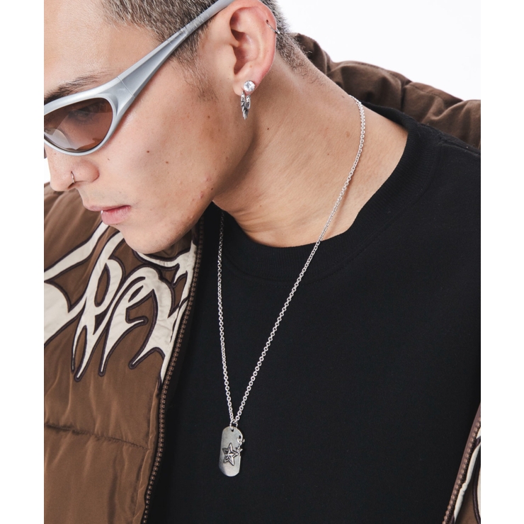 柄3 | Mモチーフドッグタグネックレス | WEGO【MEN】