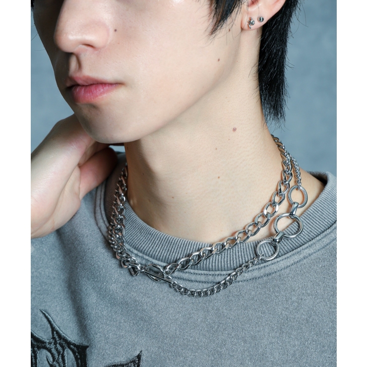Mコンビネーションチェーンチョーカー | WEGO【MEN】 | 詳細画像1 