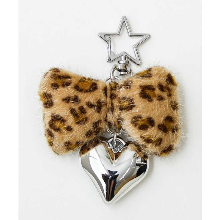 ライトブラウン | レオパードリボンキーホルダー | WEGO【WOMEN】