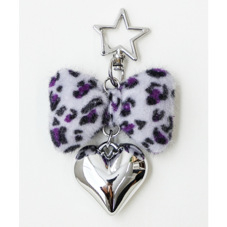 パープル | レオパードリボンキーホルダー | WEGO【WOMEN】