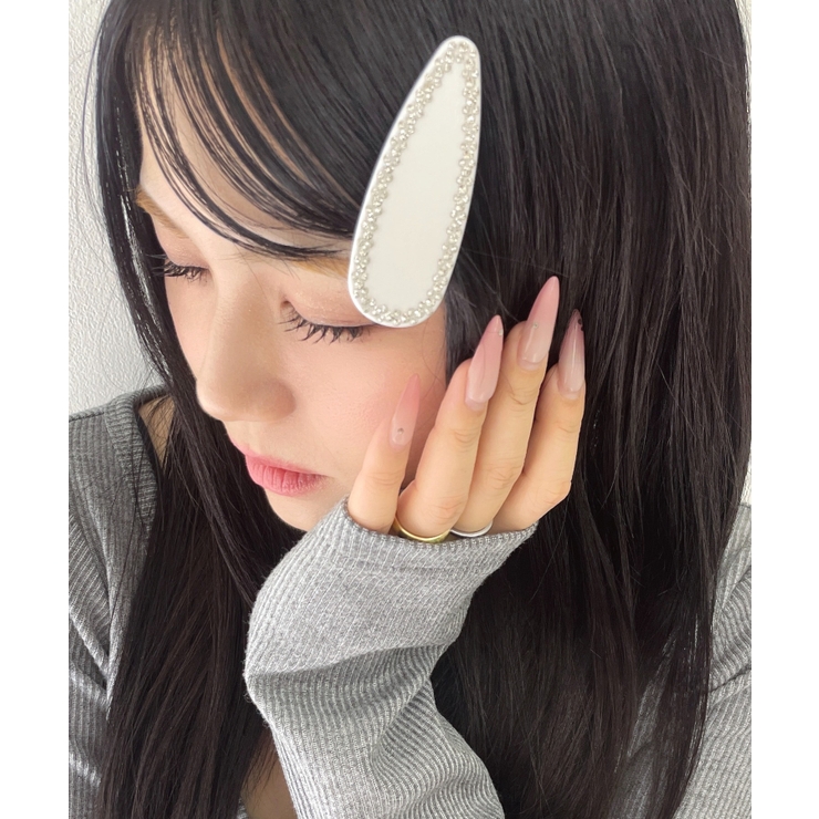 ホワイト | Lビジューアクリルクリップ | WEGO【WOMEN】