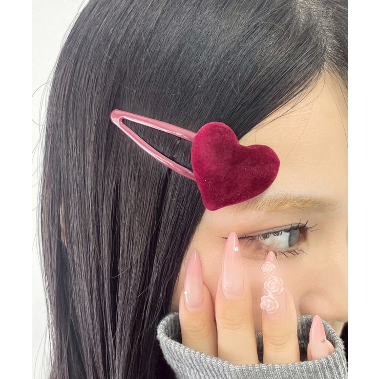 Lベロアハートパッチンピン[品番：WG010096770]｜WEGO【WOMEN