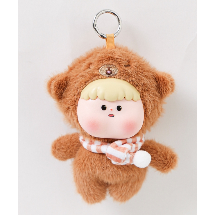 ブラウン | ぷっくりぽってりアニマルぬいぐるみキーホルダー | WEGO【WOMEN】