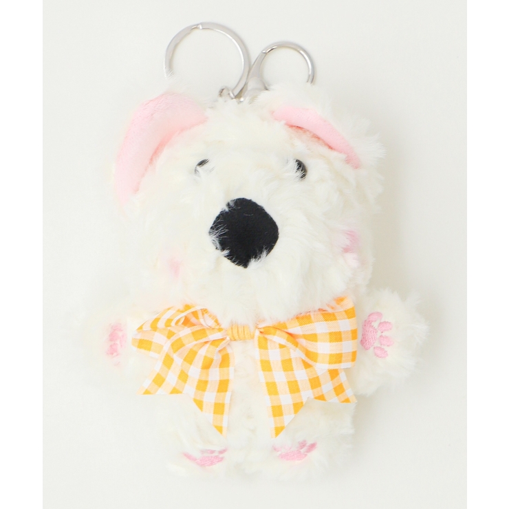 イエロー | リボンdogぬいぐるみキーホルダー | WEGO【WOMEN】