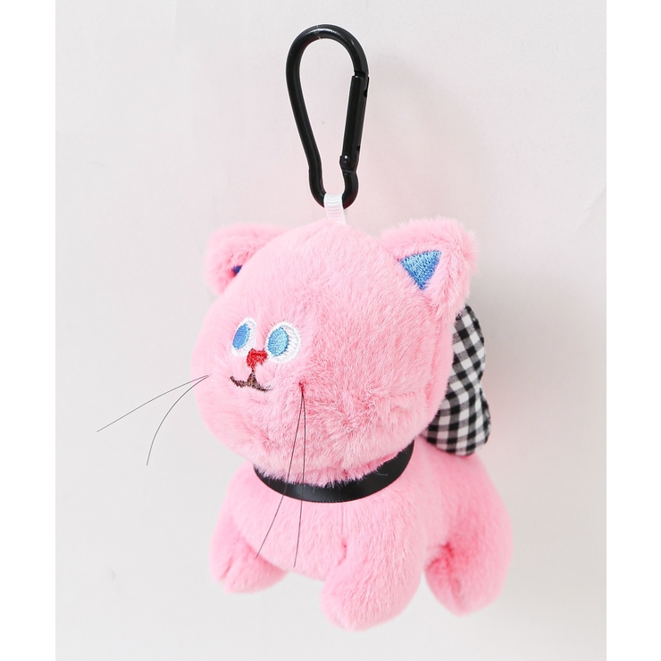ピンク | BIGりぼんねこちゃんぬいぐるみキーホルダー | WEGO【WOMEN】