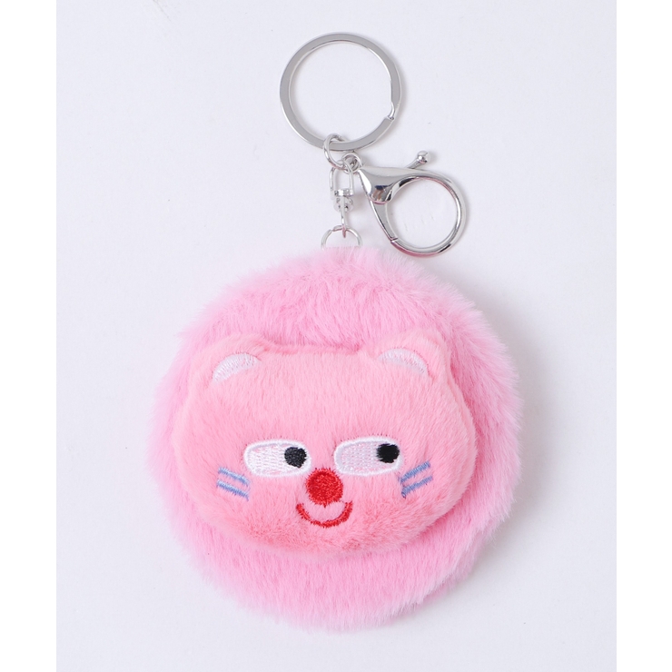 ピンク | ねこちゃんぬいぐるみミラーキーホルダー | WEGO【WOMEN】