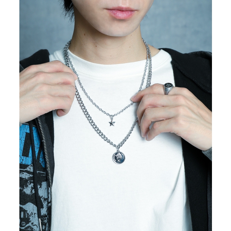 Mモチーフレイヤードネックレス | WEGO【MEN】 | 詳細画像13 