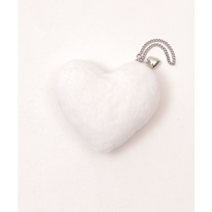 ホワイト | ふわふわハートIDフォトチャーム | WEGO【WOMEN】