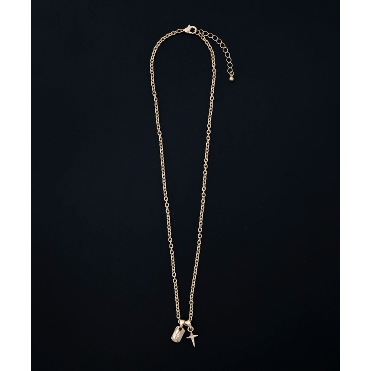 Mラインストーンダブルモチーフネックレス | WEGO【MEN】 | 詳細画像10 