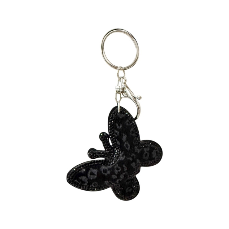 ブラック | キラキラレオパバタフライキーホルダー | WEGO【WOMEN】