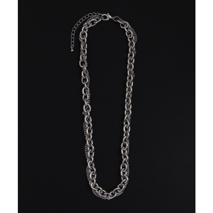 シルバー | MツイストMIXチェーンネックレス | WEGO【MEN】