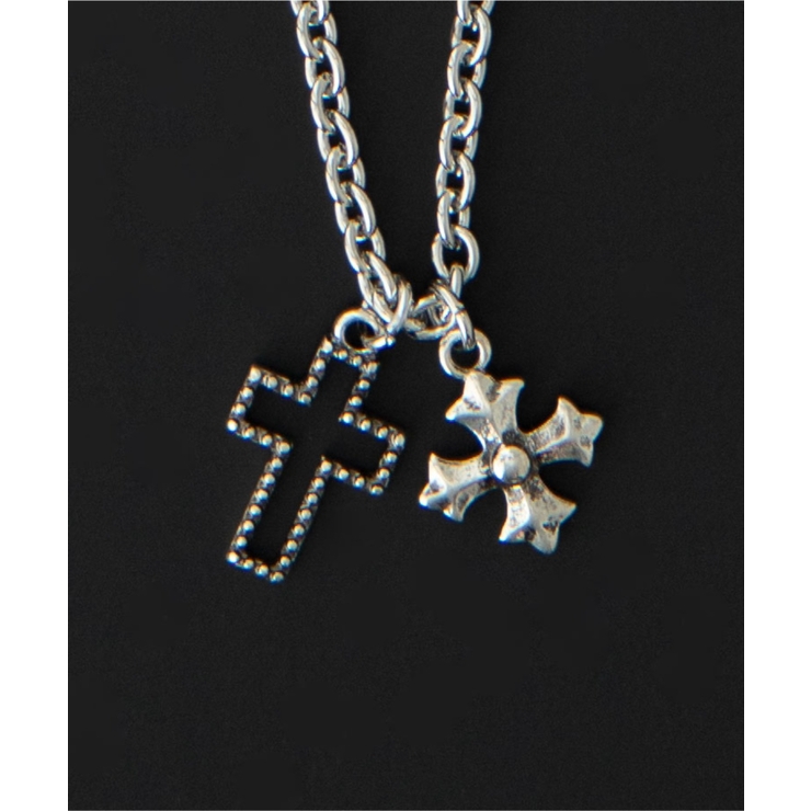 Mダブルミニモチーフネックレス | WEGO【MEN】 | 詳細画像2 