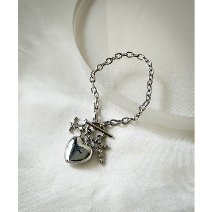 柄2 | Lハートモチーフチャームブレス | WEGO【WOMEN】