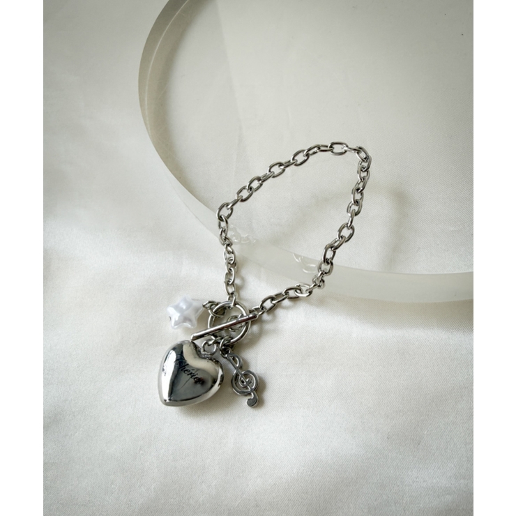 柄3 | Lハートモチーフチャームブレス | WEGO【WOMEN】