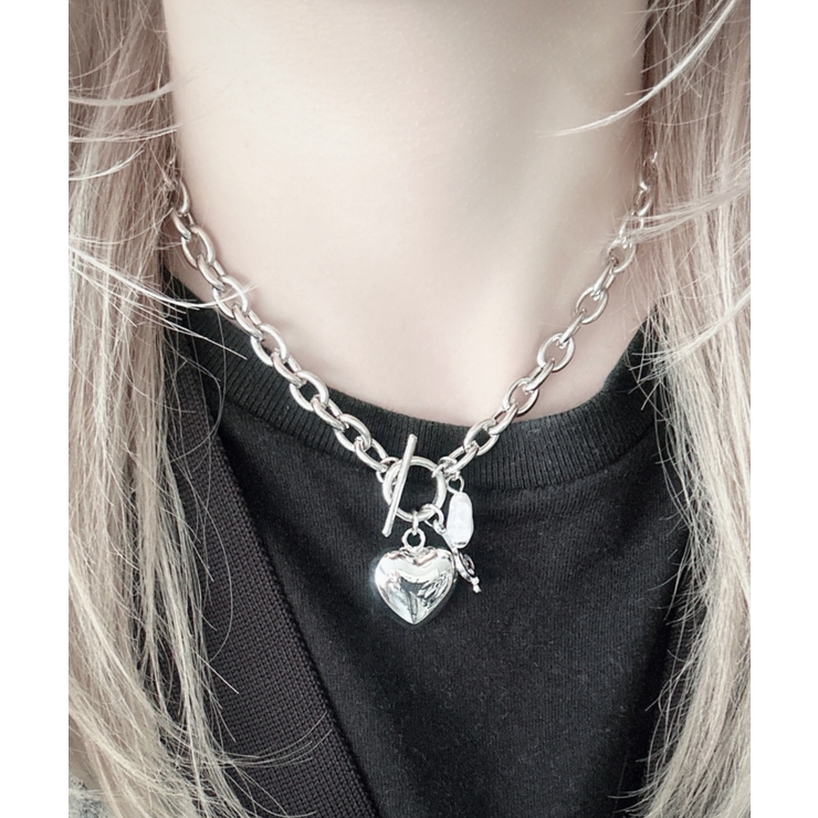 Lハートモチーフチャームネックレス | WEGO【WOMEN】 | 詳細画像3 