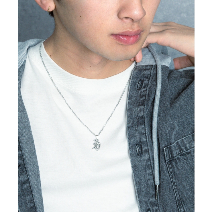 Mイニシャルネックレス | WEGO【MEN】 | 詳細画像4 