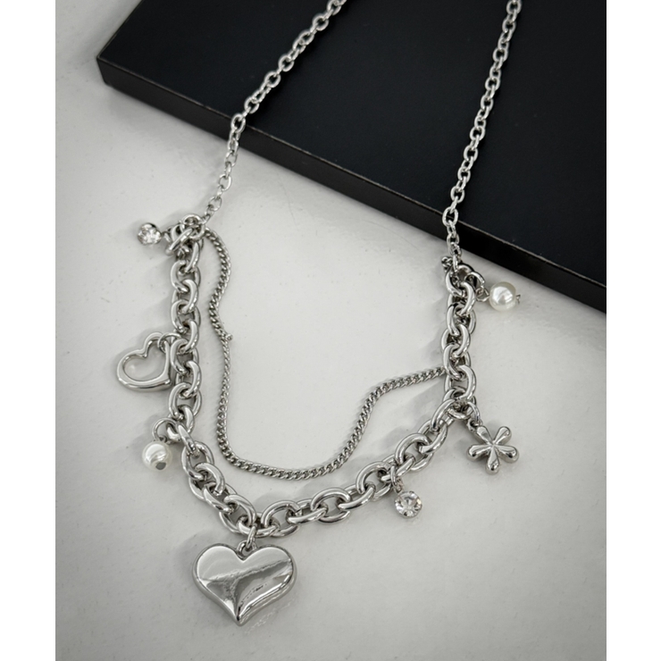 Lマルチチャームダブルネックレス | WEGO【WOMEN】 | 詳細画像1 