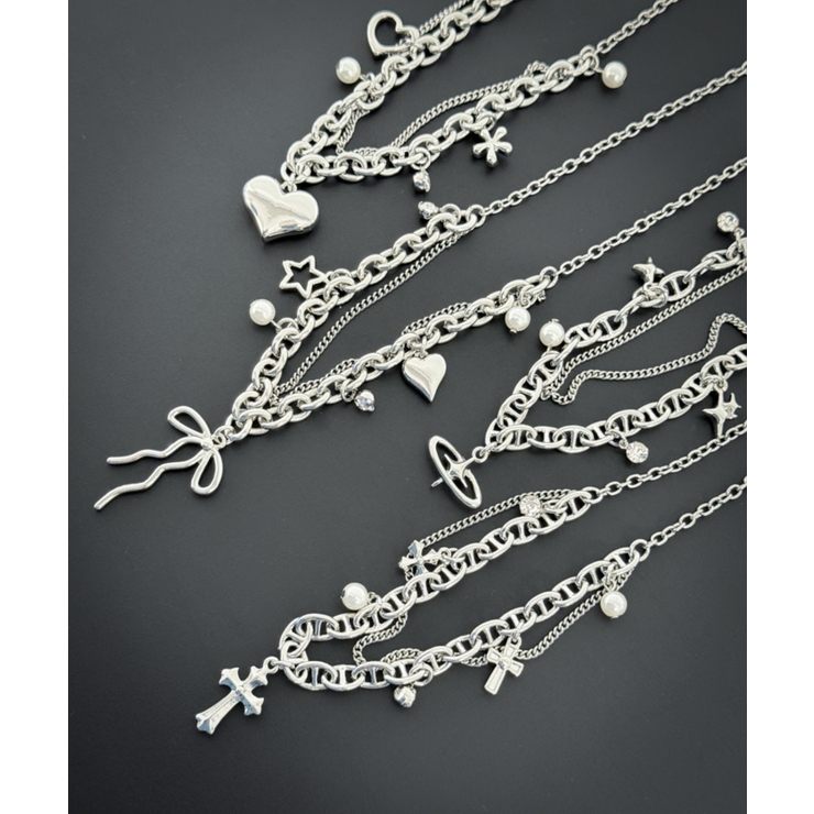 Lマルチチャームダブルネックレス | WEGO【WOMEN】 | 詳細画像2 