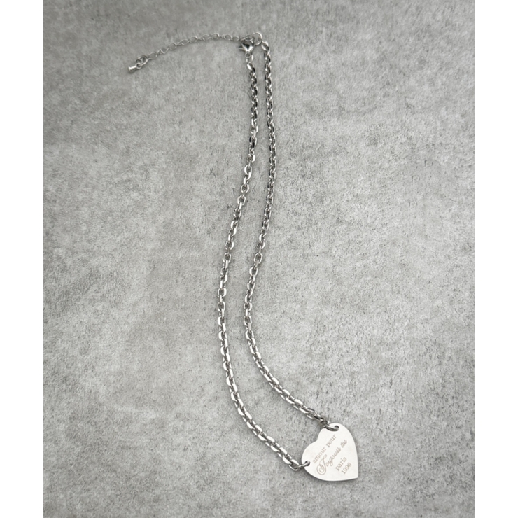 柄1 | Lヘビーチェーンハートモチーフネックレス | WEGO【WOMEN】