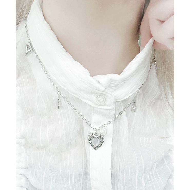 Lストーンハートジャラモチーフネックレス | WEGO【WOMEN】 | 詳細画像3 