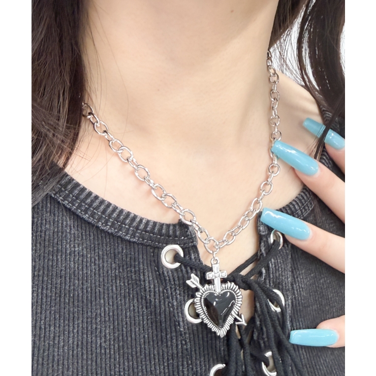 ブラック | Lセイクリッドハートネックレス | WEGO【WOMEN】