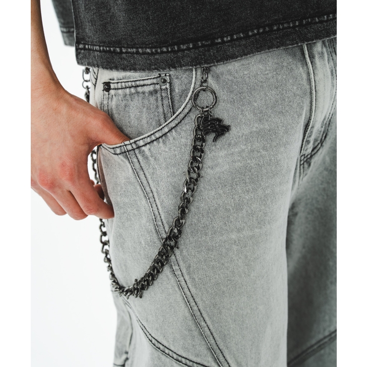ブラック | Mthornsデザインウォレットチェーン | WEGO【MEN】