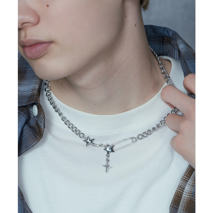 Msafetypinモチーフネックレス | WEGO【MEN】 | 詳細画像1 