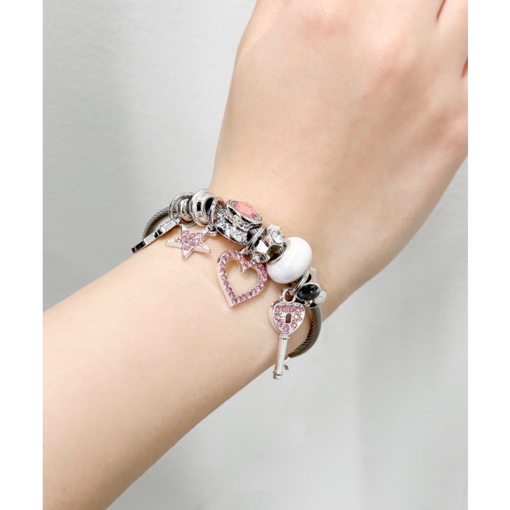 ライトピンク | Lチャームリングブレス | WEGO【WOMEN】