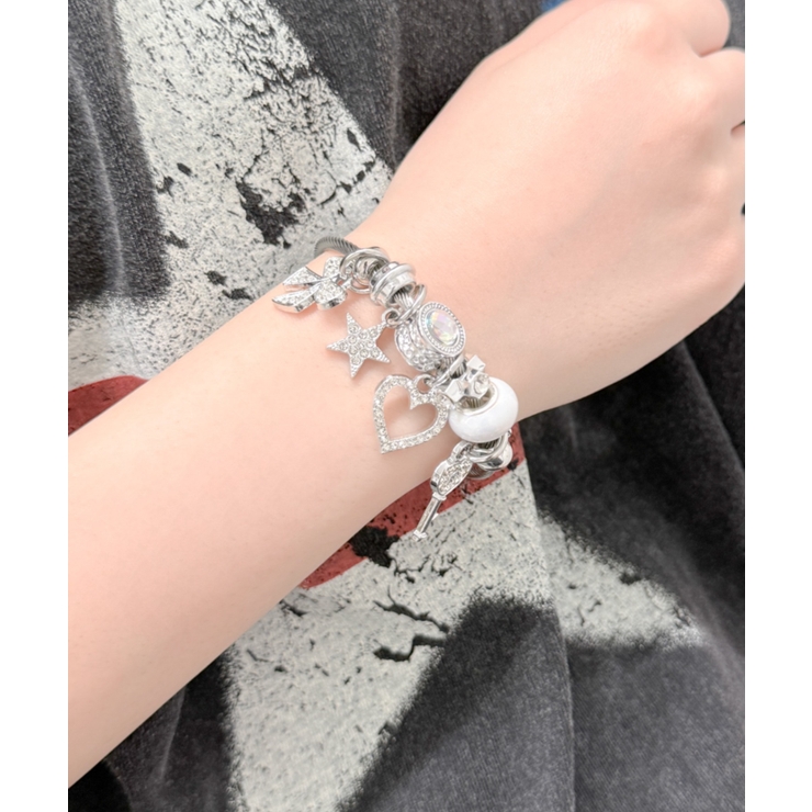 シルバー | Lチャームリングブレス | WEGO【WOMEN】