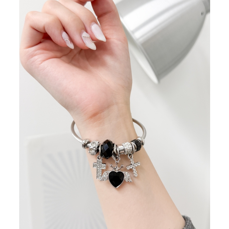 ブラック | Lチャームリングブレス | WEGO【WOMEN】