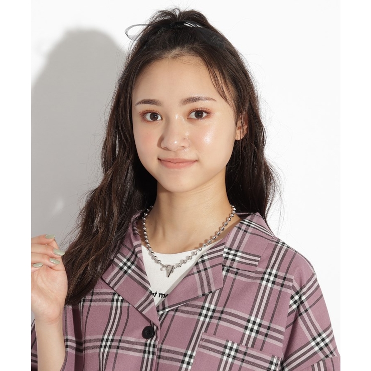 【ニコラ掲載商品】BIGボールチェーンネックレス | PINK-latte | 詳細画像5 