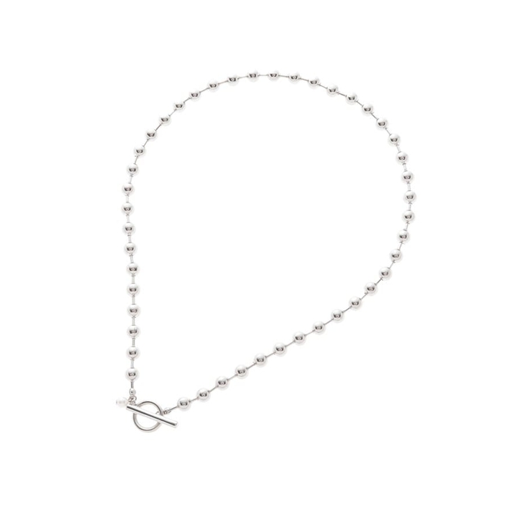 シルバー(006) | 【ニコラ掲載商品】BIGボールチェーンネックレス | PINK-latte