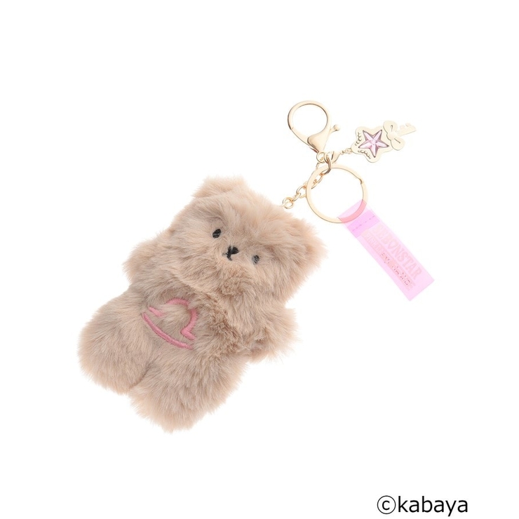 【匿名発送】ピンクのくまちゃん星と花のキーホルダー SEBONSTAR/セボンスター】コラボ クマぬいぐるみ星座キーホルダー[品番