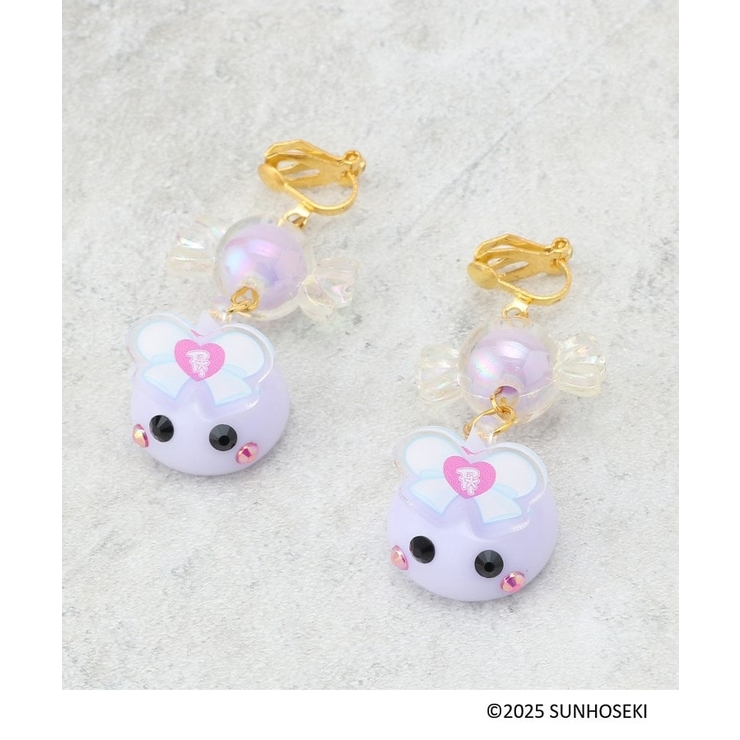 パープル(081) | 【サン宝石ほっぺちゃんコラボ】イヤリング | PINK-latte