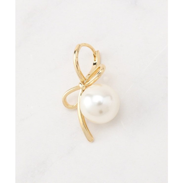 ノットリボン一粒パール調ピアス | Couture brooch | 詳細画像3 