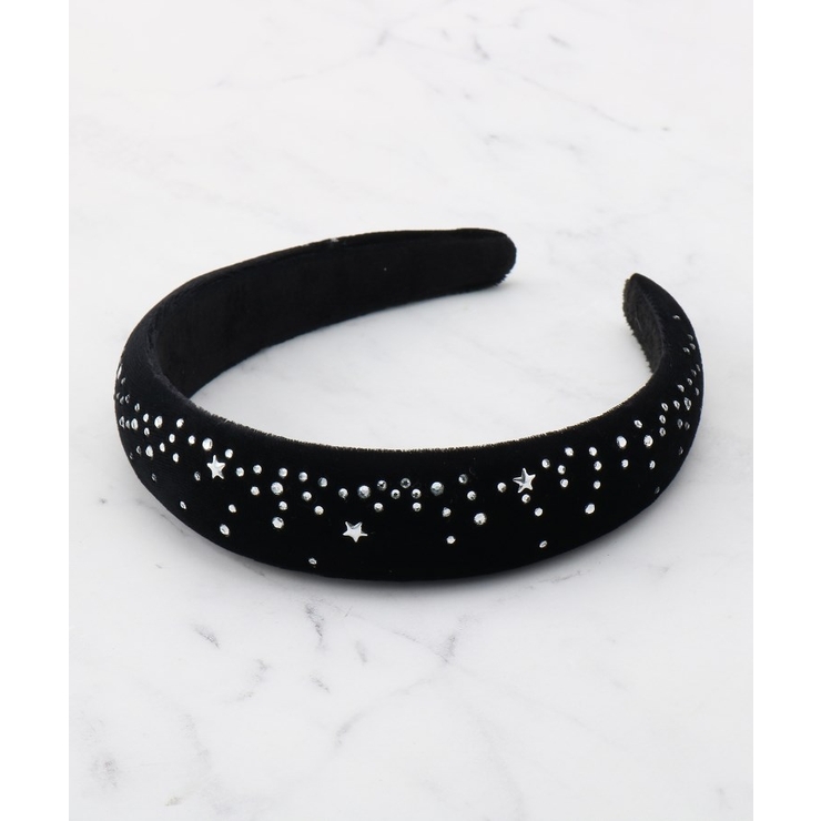 ブラック(019) | ベロアデザインカチューシャ | Couture brooch