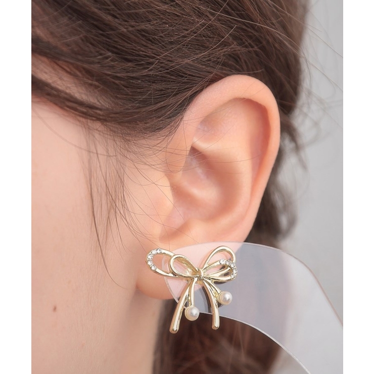 リボンモチーフピアス | Couture brooch | 詳細画像4 