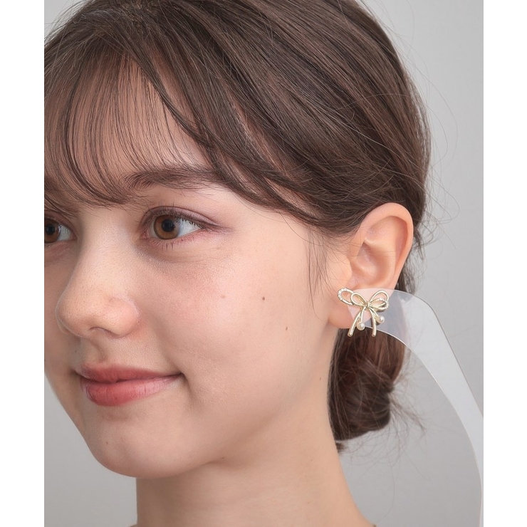 リボンモチーフピアス | Couture brooch | 詳細画像5 