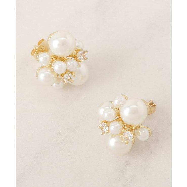 パール調ビジューピアス | Couture brooch | 詳細画像1 