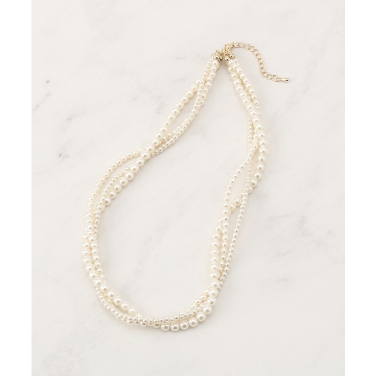 ツイストパール調ネックレス | Couture brooch | 詳細画像1 