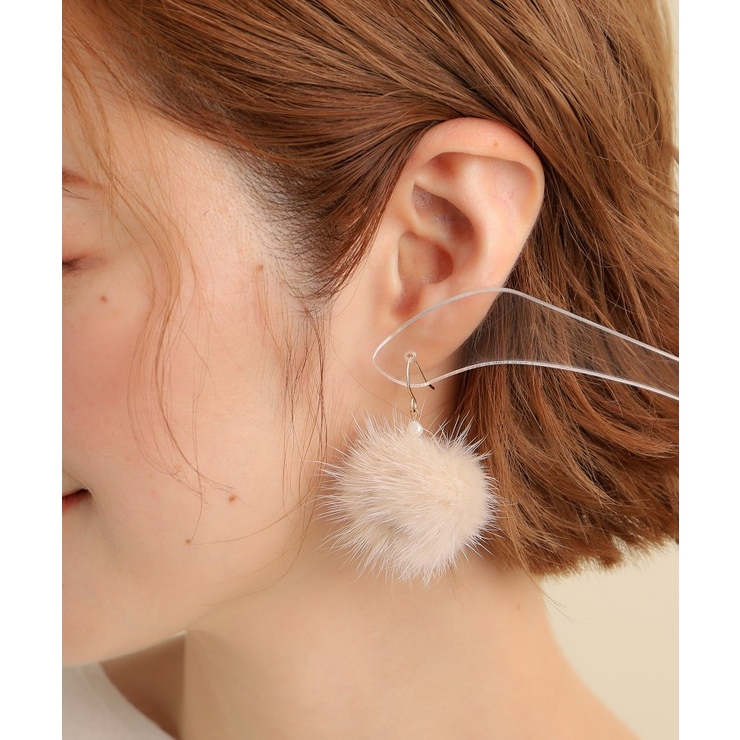 ミンクファー淡水パールピアス[品番：WRDW0185143]｜grove（グローブ）のレディースファッション通販｜SHOPLIST（ショップリスト）