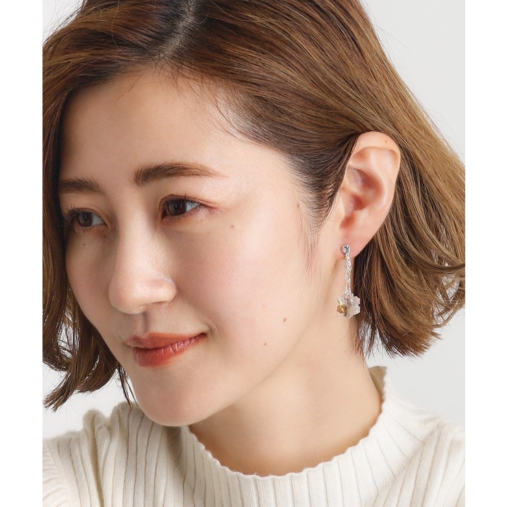 痛くなりにくいガラスフラワーイヤリング | grove | 詳細画像5 