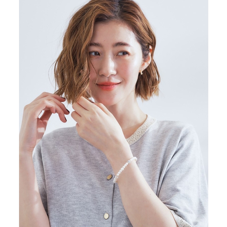 パール調ビジューワイヤーブレス | grove | 詳細画像4 