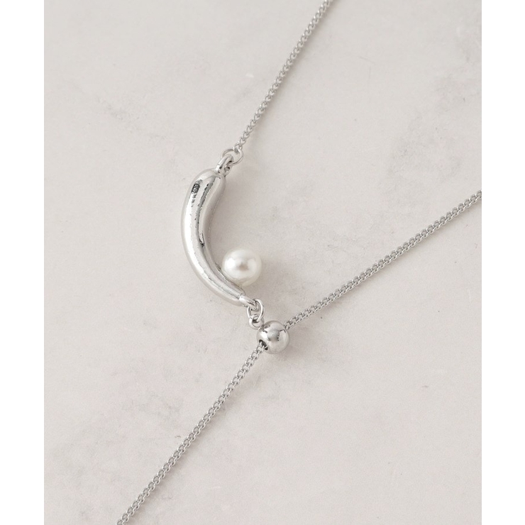 三日月メタルパール調スライドネックレス | grove | 詳細画像3 
