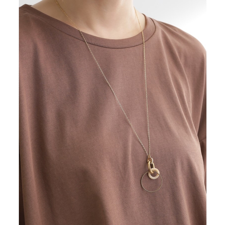 アクリルビジューメタルリングネックレス | grove | 詳細画像4 