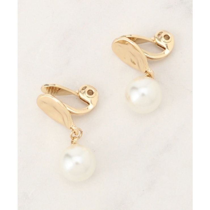 【痛くなりにくい】メタルパール調イヤリング | grove | 詳細画像1 