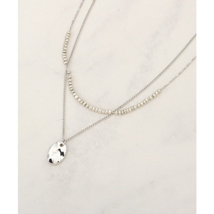 シルバー(006) | メタルプレート2連ネックレス | grove