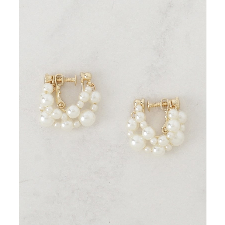 ゴールド(007) | メニーパール調イヤリング | grove